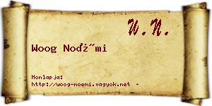 Woog Noémi névjegykártya